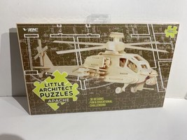 Apache Helicopter Wood 3D Model Little Architect Puzzles New in Package - $14.54