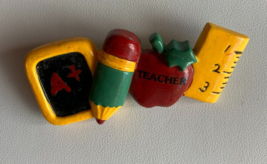 Teacher Blackboard Ruler Pencil Pin - $15.00