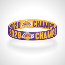 Reversible 2020 Champs Los Angeles Lakers Bracelet Wristband LA Lakers Champions - £9.59 GBP