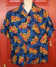 HAWAIIAN TROPIC Men&#39;s Licensed Polyester Camp Shirt Size Large New With ... - £14.18 GBP