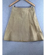 Ann Taylor Loft Womens Pencil Skirt Suede Leather Beige Size 4 Modern We... - £27.50 GBP