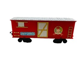 Red Santa Express Train Box Car Set MB 1985 Christmas - £10.38 GBP