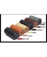 All Black DIY Genuine Cowhide Car Braid Leather Steering Wheel Cover 38 CM - $11.69