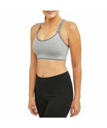 Avia Seamless Keyhole Sports Bra Size SMALL Gray Flannel Low Support New - £12.08 GBP