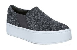 $225 Vince Warren Platform Sneakers 8 Gray Tweed Notched Vamp Cushioned ... - $124.05