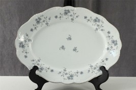 Johann Haviland China 14&quot; Oval Meat Serving Platter BLUE GARLAND Bavaria Germany - £19.49 GBP