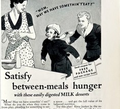 Junket Milk Desserts 1933 Advertisement Dairy Food Snacks New York DWKK13 - £15.97 GBP