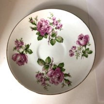 Made in ENGLAND Woodland P Fruit Dish or Saucer Beautiful Rose Pattern - £7.16 GBP