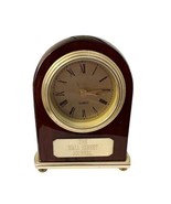 Vintage Quartz Rosewood Piano Finish Table Desk Clock Wall Street Journa... - $26.99 CAD