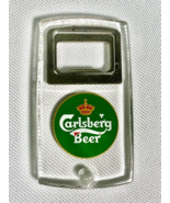 Vintage CARLSBERG Beer Bottle Cap Opener Clear +Green Plastic with Metal... - £12.66 GBP