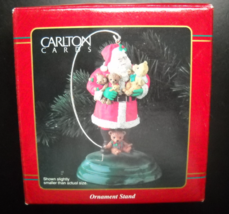 Carlton Cards Heirloom Collection Christmas Ornament Stand Faux Marble B... - $10.99