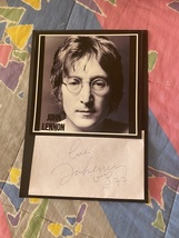 John Lennon signed autograph the beatles + COA - £396.23 GBP