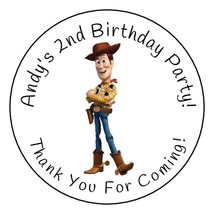12 Woody from toy story Birthday party stickers favors labels tags perso... - $11.99