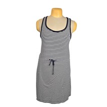 Joe Fresh Womens Medium Tank Dress Stretch Drawstring Nautical Coastal C... - $15.17