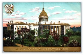 State Capitol Building Madison Wisconsin WI UNP Gilt Embossed DB Postcard I18 - £3.07 GBP