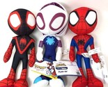 Set of 3 Spidey &amp; Amazing Friends Ghost Spider, Spiderman, Miles Morales... - $31.95