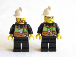 Lot 2x Firemen Fire Fighters LEGO Minifigure Minifig Helmet from Juniors... - £7.58 GBP