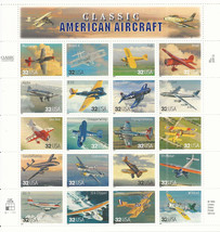 Classic American Aircraft Stamps - £8.04 GBP