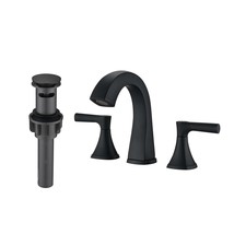 Matte Black 2-Handle Bathroom Sink Faucet Set - $123.99