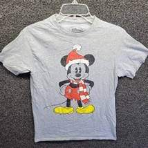 Disney Mens Sz Small Gray Holiday Mickey Mouse Christmas T-Shirt - $11.65