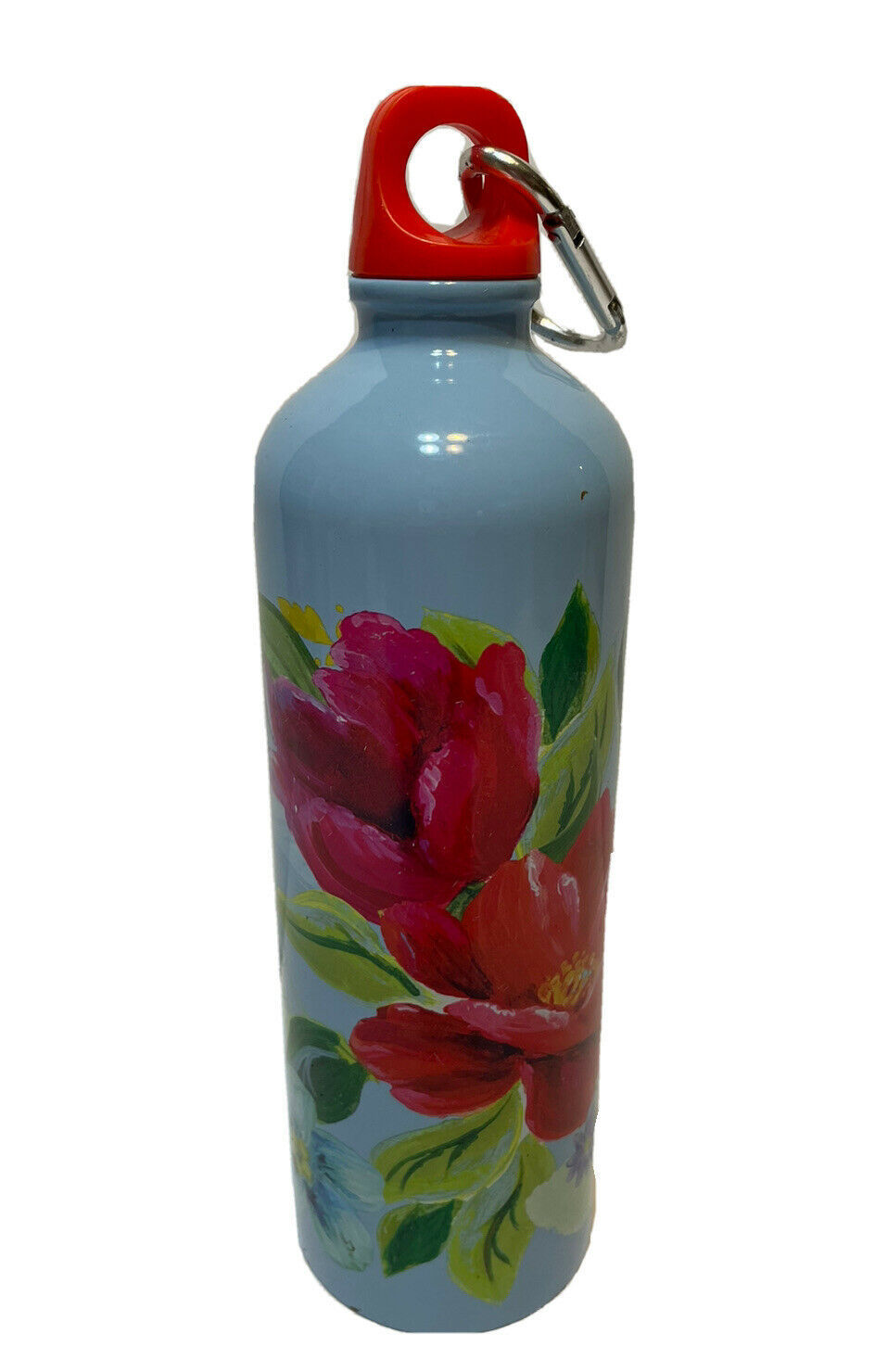 The Pioneer Woman Floral on Blue Metal Water Bottle 25 oz. - £11.30 GBP