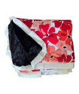 MINKY COUTURE BLANKET SUPER SOFT BLANKET REVERSIBLE PLUSH &amp; FLOWERS Adult - $73.96 CAD
