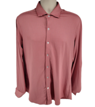 Mizzen+Main Tradition Mens Long Sleeve Button Trim Fit Medium Shirt Red Check - £26.44 GBP
