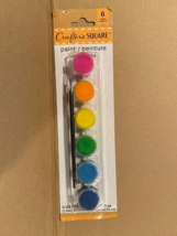 Crafter's Square 6 Color Paint &amp; Brush *New* vv1 - $9.99