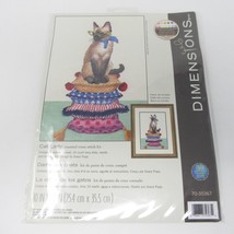 Dimensions Counted Cross Stitch Kit &quot;Cat Lady&quot; Siamese 70-35367 NEW - £15.14 GBP