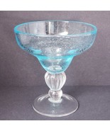 Studio Art Glass Turquoise 12 oz. Bubble Margarita Glass - £12.00 GBP