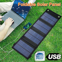 1pc Portable USB Foldable Solar Panel - Waterproof Folding Solar Panels - £20.73 GBP