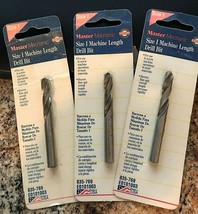 Master Mechanic Size 1 Drill Bit 5/16 SET of 3 835-769 Made in USA FREE SHIPPING - £7.47 GBP