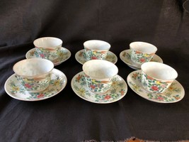 6X Antigüedad Japonés Pintada a Mano Cáscara de Huevo Taza Y Platillos. ... - £275.34 GBP