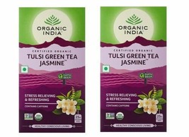 Organic India Tulsi Green Tea, Jasmine, 25 Tea Bags x 2 pack Free shipping - £14.04 GBP