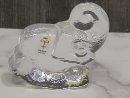 Lars Hellsten Skruf Sweden Rocking Crystal Elephant - £28.80 GBP