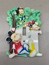 Vtg Mickey Mouse Plastic Light Switch Plate Cover 1976 Disney Dolly Toy Company  - £11.98 GBP