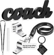 New In Pacakge Best Coach Ever Gift - Wood Sign, Whistle, Key Tag, Lanyard, Etc. - $23.75