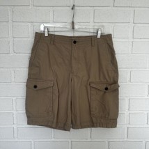 IZOD Saltwater Shorts Ripstop Cargo Shorts Khaki Mens 32 - £14.06 GBP