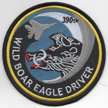 4&quot; Usaf Air Force 390FS Wild Boar Eagle Driver Blue Round Embroidered Patch - £27.45 GBP