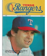 1985 TEXAS RANGERS Souvenir Program Magazine + Extras - LARRY PARRISH Cover - $426.28 MXN