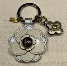 Coach 64298 Floral Appliqué Layered Leather Flower Fob Keychain Handbag ... - $59.00