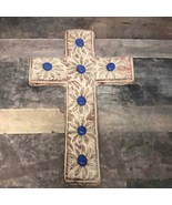 Cross 15” Height Blue and Terracotta clay Mexican pottery - £36.87 GBP
