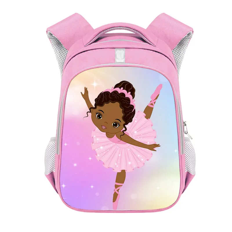 Cute Little   Ballerina Dancing School Bags Africa Beauty  Girls Children Backpa - £86.98 GBP