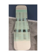Vinyl Lounge Chair Retro Jelly Tube Vintage Lawn Beach Pastel Blue PVC F... - $79.66