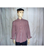 Gap Men&#39;s Large Shirt Red &amp; Blue Plaid L/S 100% Cotton Button Down Collar - $38.52 CAD