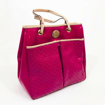 Antonio Melani Raspberry Basket Weave Faux Leather Tote 12.5x12.5x6 inches - £19.05 GBP