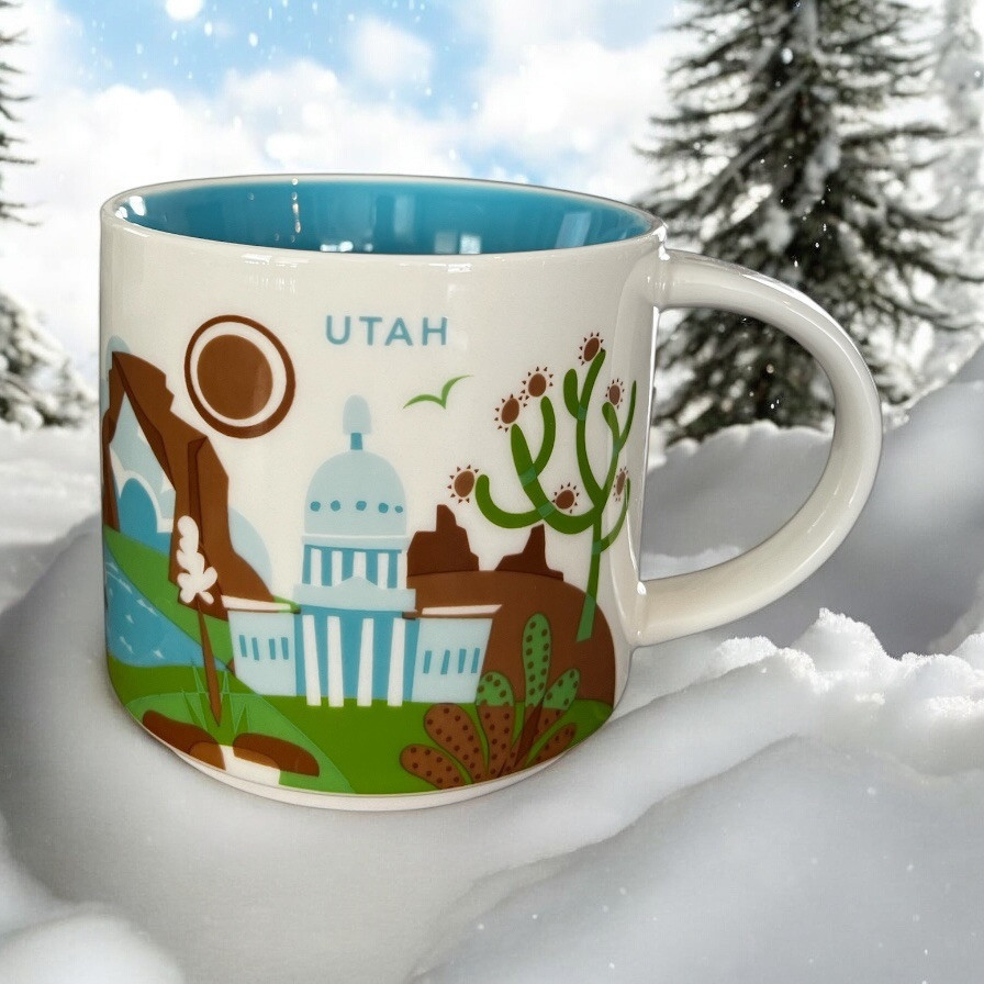 Starbucks UTAH State You Are Here YAH Collection 14 Oz Coffee Mug Cup - $22.95