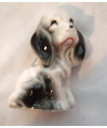  Vintage Black  and White Spaniel Dog Figurine Japan - £11.97 GBP