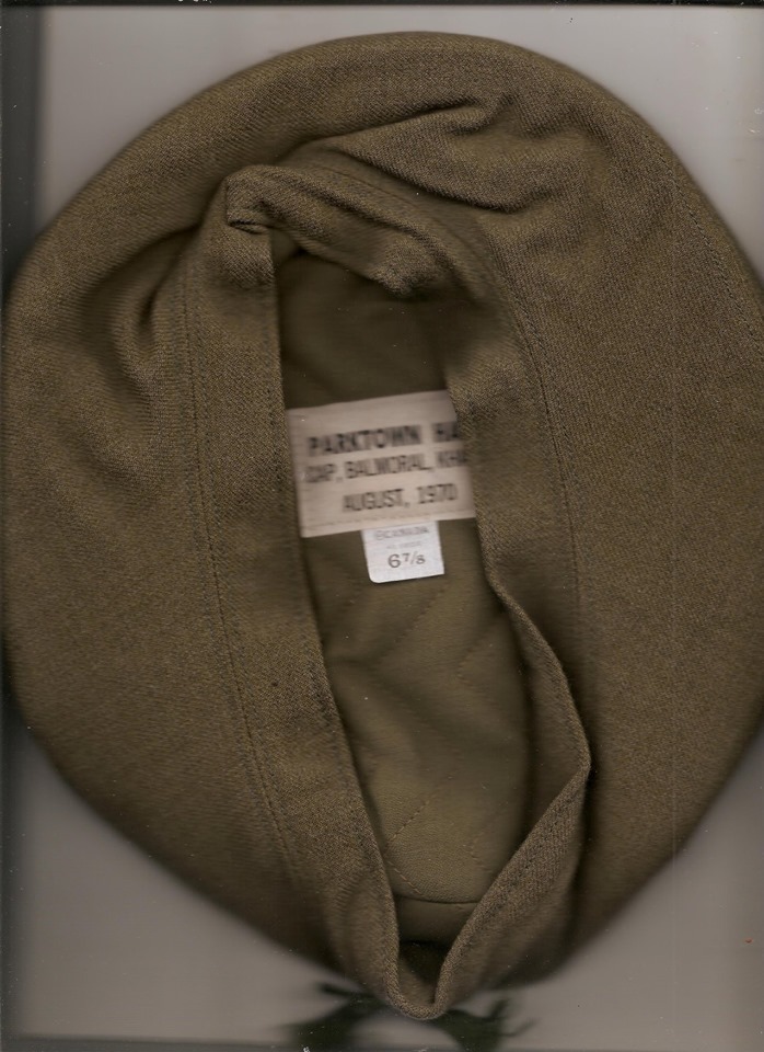 British Style Balmoral Beret Cap 1970 Made In Canada Green NOT Khaki Wro... - $15.00
