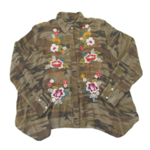 NWT Johnny Was Workshop Camouflage Esmeralda Handkerchief Bolero Shirt S - £116.96 GBP